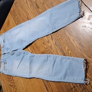 MOTHER JEANS Womens 28 BLUE THE LOOKER FRAY Denim Used Preowned Sweet Talk Me